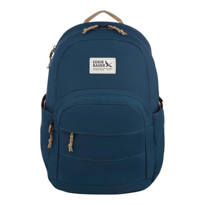 Eddie Bauer Campus Backpack 26L | Everyday Carry | Work | Travel | Commuter | Padded Laptop Sleeve | Stretch Bottle Pockets | Lightweight | Durable - Marine Blue - color: Campus - Marine Blue, size: 26L