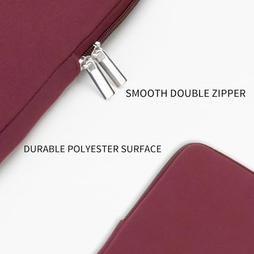 RAINYEAR 11-11.6 Inch Laptop Sleeve Protective Case Soft Carrying Cover Compatible with MacBook Neo A18 11.6" MacBook Air for 11" Notebook Tablet Chromebook (Red) - color: Red, size: 11"-11.6"