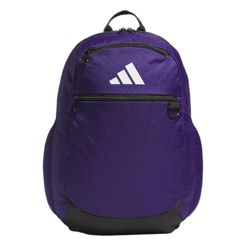 adidas Striker 3 Team Sports Backpack – Daypack for Sports Gym Travel, 36L, Collegiate Purple, OSFA - color: Collegiate Purple