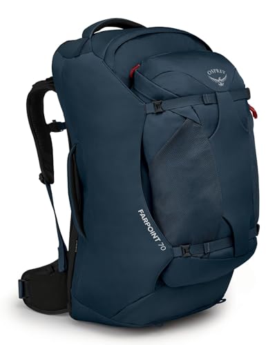 Osprey Farpoint 70L Men's Travel Backpack, Muted Space Blue - color: Muted Space Blue, size: 70L