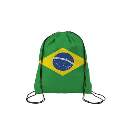 TREBIN 2026 Soccer Cup Drawstring Backpack, Soccer Gym Bag in National Flag Colors, Sports Bag Sackpack Cinch Bag (Brazil Fan) - color: Brazil Fan