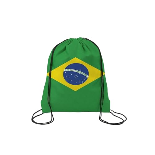TREBIN 2026 Soccer Cup Drawstring Backpack, Soccer Gym Bag in National Flag Colors, Sports Bag Sackpack Cinch Bag (Brazil Fan) - color: Brazil Fan