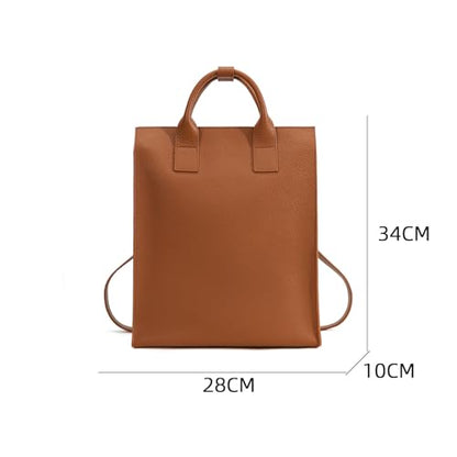 Simple and Lightweight Commuter Backpack 2025 New Business Large Capacity Computer Backpack Women's Premium Sensation Bag (Wood Brown) - color: Wood Brown
