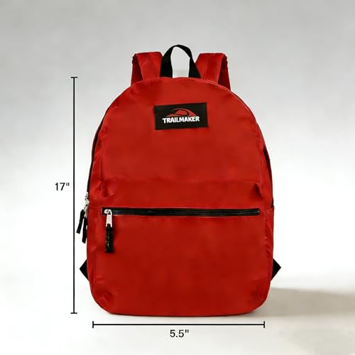 Lightweight Travel Backpack, Casual Daypack, Durable Commuter Bag, Adjustable Shoulder Straps, for Work, Hiking(Red)