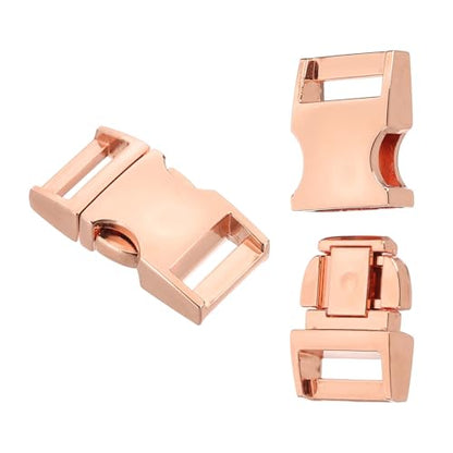 PATIKIL Quick Side Release Buckle, Metal Buckles Replacement No Sewing Snaps Clips Clasps - color: Rose Golden, size: 1 Inch