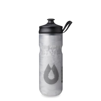HydraPak | Polar Bottle - Polar Sport Insulated Water Bottle - BPA-Free, Sport & Bike Squeeze Bottle with Handle (Pulse White, 600ml / 20oz) - color: Pulse White, style: 20oz/600ml
