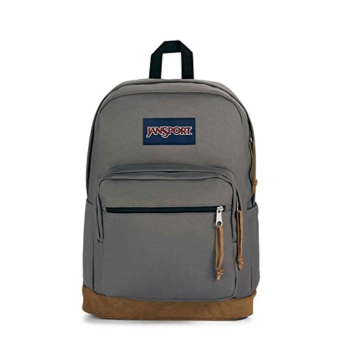 JanSport Right Pack Backpack - Durable Daypack with Padded 15" Laptop Sleeve, Spacious Main Compartment & Integrated Water Bottle Pocket - Graphite Grey - color: Graphite Grey