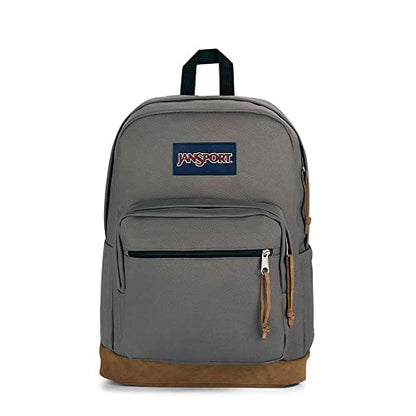 JanSport Right Pack Backpack - Durable Daypack with Padded 15" Laptop Sleeve, Spacious Main Compartment & Integrated Water Bottle Pocket - Graphite Grey - color: Graphite Grey