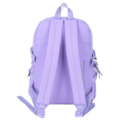 Kawaii Backpack with Cute Bear Plush Kawaii Pin Accessories Large Capacity Aesthetic School Bags Cute Bookbag for Girls Teen Purple - color: Purple