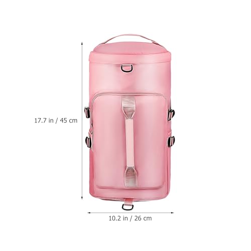Ciieeo Travel Gym Backpack for Women and Men, Pink Multipurpose Sports Daypack with Wet Compartment and Adjustable Straps, Lightweight Hiking and Swimming Bag for Outdoor Activities