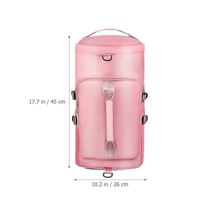 Ciieeo Travel Gym Backpack for Women and Men, Pink Multipurpose Sports Daypack with Wet Compartment and Adjustable Straps, Lightweight Hiking and Swimming Bag for Outdoor Activities