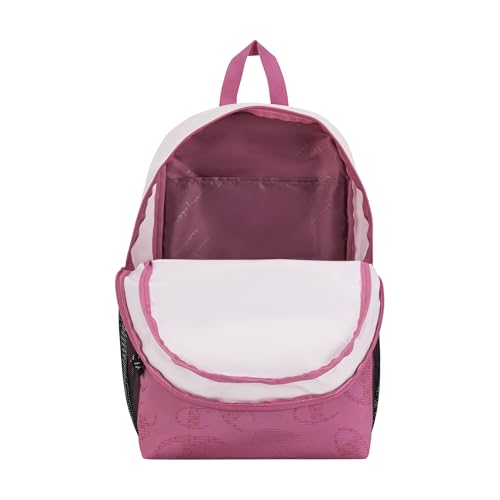 Champion Kids' Merit Backpack with Padded Straps, Water Bottle Pocket and Laptop Compartment for Daily Use, Pink, One Size - color: Pink