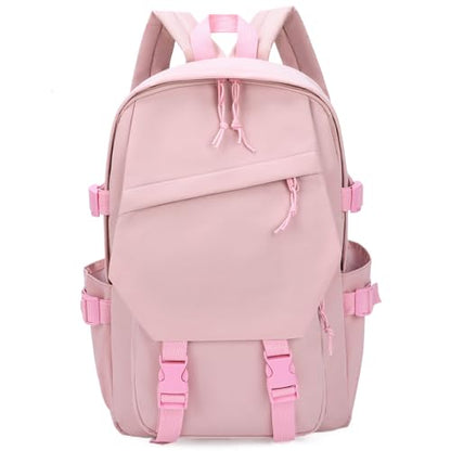 GAEKEAO Classical Basic Travel Backpack for Women and Men Lightweight Travel Workout Sports Backpack Casual Daypack, Pink - color: A04 Pink