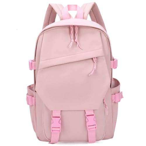 GAEKEAO Classical Basic Travel Backpack for Women and Men Lightweight Travel Workout Sports Backpack Casual Daypack, Pink - color: A04 Pink