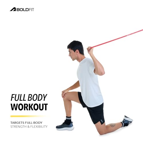 Boldfit heavy resistance band workout exercise and stretching pull up bands home exercise bands for gym men women resistance bands bands - style: Red: 7–15 kg