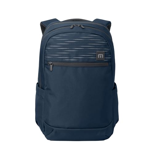 TravisMathew Approach Backpack with Laptop Sleeve, Water-Resistant Everyday Bag for Work, Travel & Hiking, River Blue Navy - color: River Blue Navy