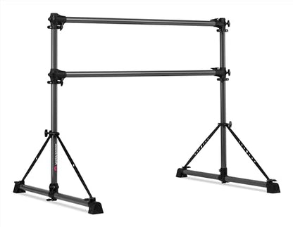 VITA Barre Portable Freestanding Double Ballet Barre, Fit, Dark Mystic Gray, Aluminum | Adjustable Height, Made in USA, Home or Gym Exercise Equipment | Dance, Fitness, Pilates - style: 4 Ft