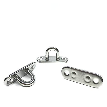 8Pcs 304 Stainless Steel 1.8 inch Pad Eye Hooks and 8Pcs 304 Stainless Steel Snap Hooks,Screw Ceiling Hook,Shade Sail Hardware,Outdoors String Lights Hangers with Screws Anchors - style: 1.8 Inches Pad Eye Hooks with Snap Hooks