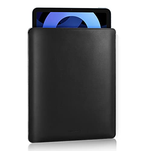 MoKo 9-11 Inch Tablet Sleeve, PU Leather Briefcase Slim Stylish Case Fits New 11-inch iPad Air M4 2026/iPad Pro M5, Air 5/4th 10.9, 10th Gen 10.9, 9/8. Gen 10.2, Tab S8/S9 11, Black - color: Black, size: 9-11 inch