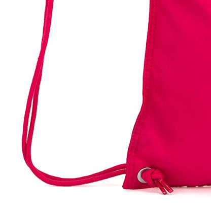 Kipling Women's Supertaboo Drawstring Bag, Strong, Colorful, Convenient, Polyamide Schoolbag - color: True Pink, size: 15.5''L x 17.75''H x 0''D