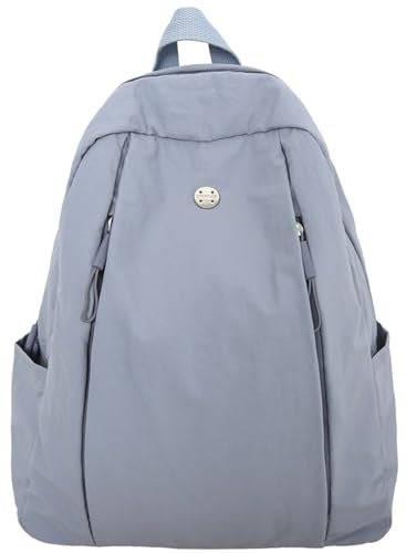Nylon Backpack for Women Men, Waterproof Travel Backpack Purse Casual Daypack, Gym School Backpack for Daily Cycling (Blue) - color: Blue