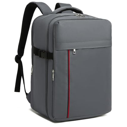 Kono 20L Casual Daypack, 40×20×25 cm, Airline Approved, 15.6" waterproof Laptop Backpack for Men & Women – Grey - color: Grey