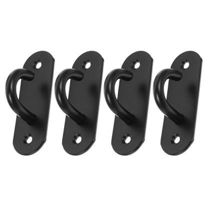 COHEALI 4 Pieces Stainless Steel Wall Anchor Hooks Heavy Duty Resistance Band Mount for Gym Workout and Yoga Strap Hanging, Large Open Ceiling Hooks for Home Fitness