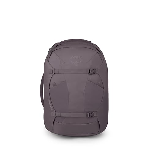 Osprey Fairview 40L Women's Travel Backpack - Carry On Bag with Laptop Sleeve and Toiletry Pocket, Graphite Purple - color: Graphite Purple, style: 40l