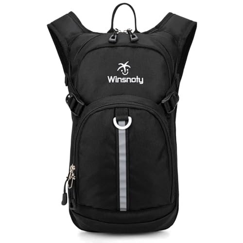 Kids Hydration Backpack, Water Hiking Backpack for Boys or Girls with 1.5L Reservoir Bladder - color: Black