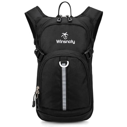 Kids Hydration Backpack, Water Hiking Backpack for Boys or Girls with 1.5L Reservoir Bladder - color: Black
