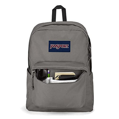 JanSport SuperBreak Plus Backpack with Padded 15-inch Laptop Sleeve and Integrated Bottle Pocket - Spacious and Durable Daypack for Work and Travel - Graphite Grey - color: Graphite Grey