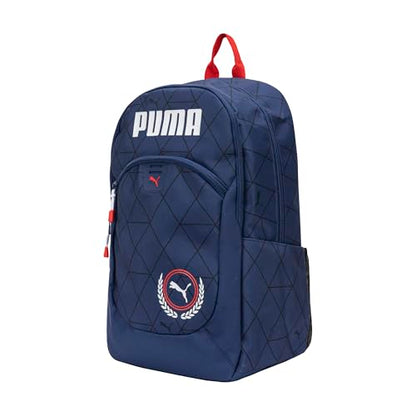 PUMA Rally 300 Backpack, Navy/Red/White, OS - color: Blue Jewel/for All Time Red