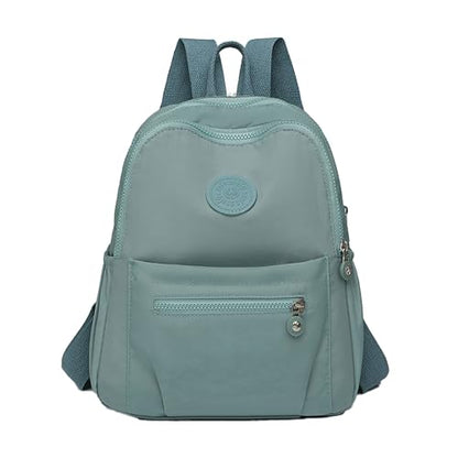 Simple Casual Solid Color Lightweight College Work Backpack Anti Theft Travel Backpack Daypack for Women (Grey Blue) - color: Grey Blue