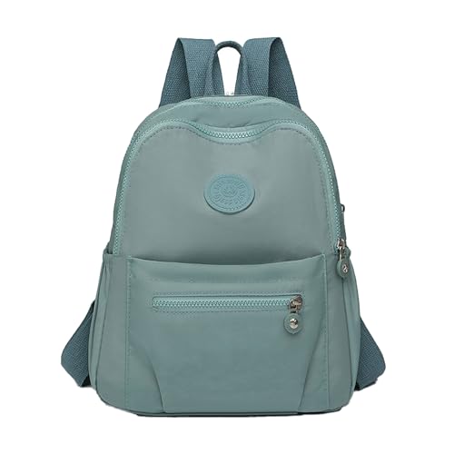 Simple Casual Solid Color Lightweight College Work Backpack Anti Theft Travel Backpack Daypack for Women (Grey Blue) - color: Grey Blue