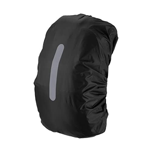 PATIKIL Waterproof Backpack Rain Cover, Non-Slip Backpack Cover with Vertical Reflective Strap Stay Dry for Hiking, Camping, Hunting - color: Black, size: Small
