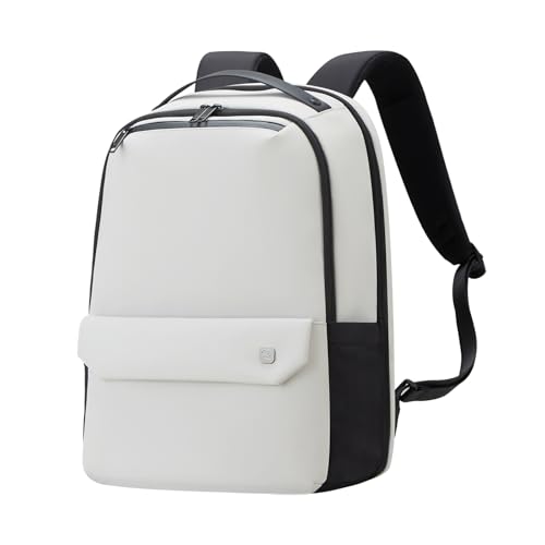 Hanke Carry on Backpack Toiletry Travel Laptop Backpack for Men & Women, Durable Rucksack Weekender Bag Daypack(Salt White)
