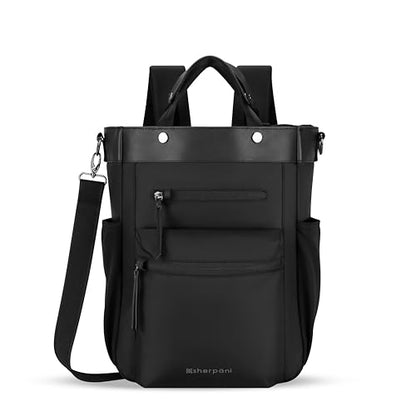 Sherpani Soleil, Anti Theft Convertible Backpack, 3 in 1 Tote, Crossbody Purse, 18L Travel Bag, Fits 13” Laptop (Carbon Pro) - color: Carbon - Pro