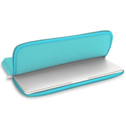 RAINYEAR Laptop Sleeve Case Compatible with 13.3 Inch Notebook Computer Tablet Chromebook 14" MacBook Pro/Max M1 M2 M3 M4 M5 Soft Cover Protective Case Zipper Carrying Bag (Blue) - color: Blue, size: 13"-13.3"
