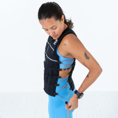 Hyperwear HyperVest ELITE Adjustable Weighted Vest for Women and Men — Thin Steel Weights, Stretch CORDURA Fabric — Weight Vest for Walking, Running, Strength Training - size: X-Large 20 Pounds Black