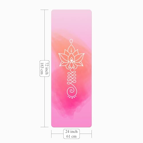 Foldable Yoga Mat, Non-slip Suede Fitness Mat With Carry Bag for Hot Yoga, Exercise, Pilates, 1.5mm Thick Lightweight Exercise Yoga Mat for Women - color: Pink