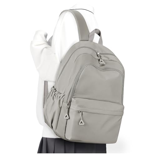 winspansy Backpack for School Teenage Girls Boys,Waterproof Lightweight School Bags Travel Daypack Simple Cute College Backpack Rucksack for Women Men fit 14 Inch Laptop,Grey Brown - color: A1-grey Brown