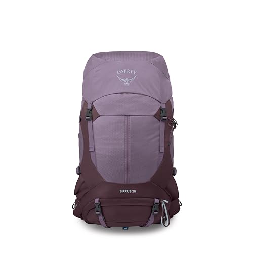 Osprey Sirrus 36L Women's Hiking Backpack - Lightweight Backpacking Pack with Waterproof Raincover - Camping Bag, Purple Dusk - color: Purple Dusk, size: 36L