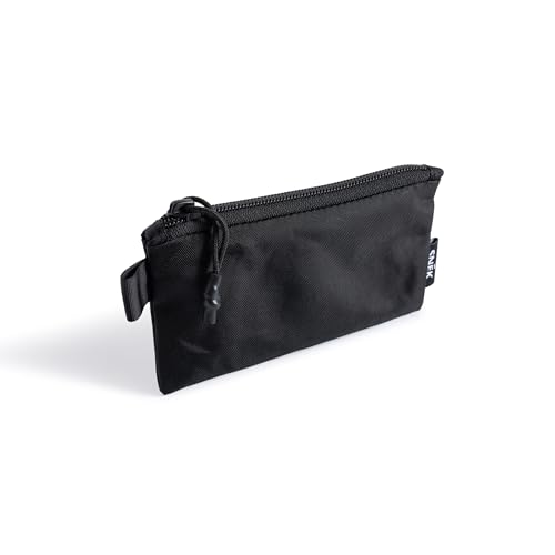 Snēk Small Parts Pouch for Bikes | Durable Organizer Bag for Tire Levers, Valve Cores, Patch Kit, Multi-Tool, Compact Accessories |Travel and Cycling Gear Bag | Black