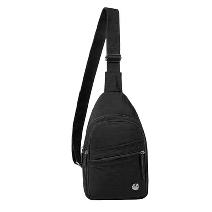 EVANCARY Small Sling Bag Crossbody Bags for Women Men, Sling Backpack Chest Daypack Cross Body Bag for Travel Outdoor - color: X Black