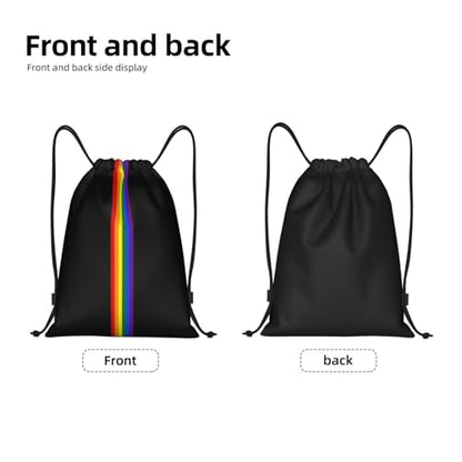 Rainbow Pride LGBT Drawstring Backpack Bag Sport Gym Dance Beach Travel Sackpack for Women Men - color: Lgbt_ddd00644