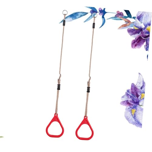 Outanaya Gymnastics Rings for Boys and Girls Plastic Exercise Rings Bodyweight Training Fitness Straps Outdoor Playset Accessories Random Color