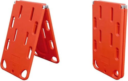 Foldable Spine Board Stretcher, Durable PE Material | 12 Handholds & 8 Strap Positions | Lightweight & Portable | High Load Capacity 350.5 lbs | Ideal for EMT, Firefighters, Lifeguards