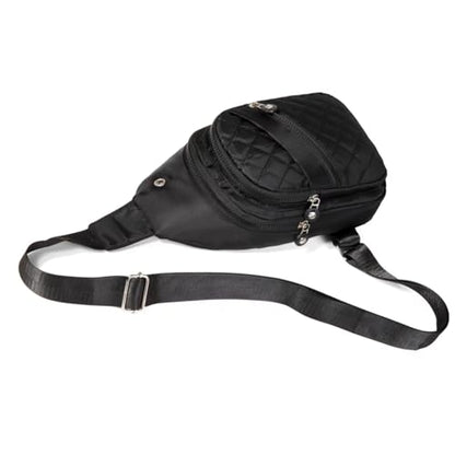 EVANCARY Small Sling Bag Crossbody Bags for Women Men, Sling Backpack Chest Daypack Cross Body Bag for Travel Outdoor - color: E Black