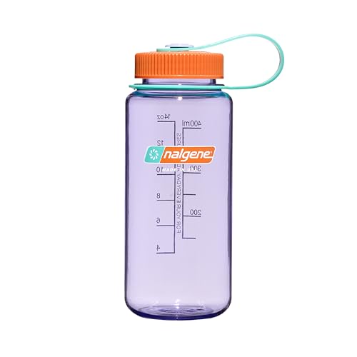 Nalgene 16 oz Wide Mouth Water Bottle | Slim Cup Holder Size, BPA-Free, Durable & Leak Proof, Lightweight Travel Bottle, Amethyst - color: Amethyst Sustain, size: 16 Ounces