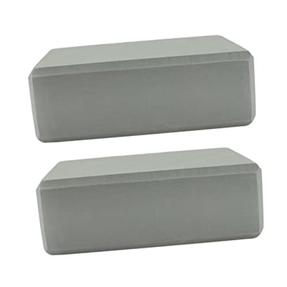 VICASKY 2pcs Yoga Block Anti-skid High Density Eva Rectangular Yoga Accessories for Stability and Support for Beginners and Restorative Poses Grey